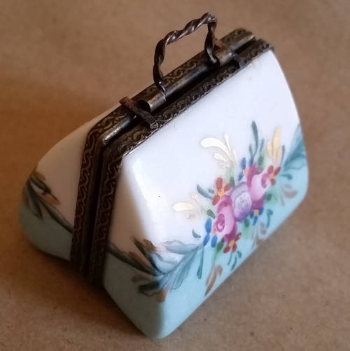 Vintage ceramic type Miniture Handbag