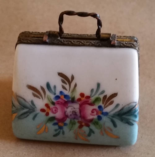 Vintage ceramic type Miniture Handbag