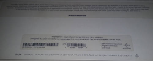 Apple Smart Watch Series 2 38mm Gold Aluminium Case/Midnight Blue Sport Band