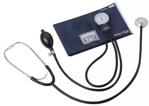 Last 1 - Aneroid Sphygmomanometer with Separate Single Head Stethoscope