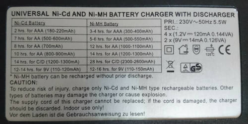 Universal Ni-Cd / Ni-MH Battery Charger with Discharger