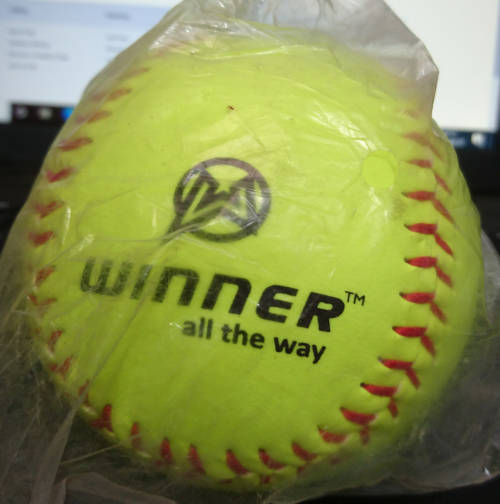 12" Winner Softball - Perfect for Training! - Cork Rubber Centre