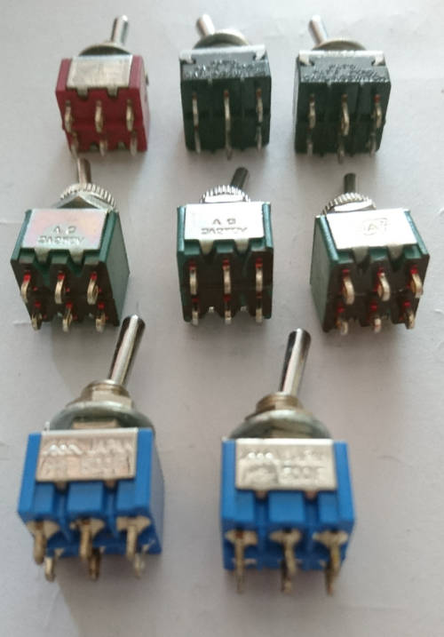 6 Pin Toggle Switch (1 Bid for 6 Switches) R20 additional per bid - (Japan/HongKong Products)
