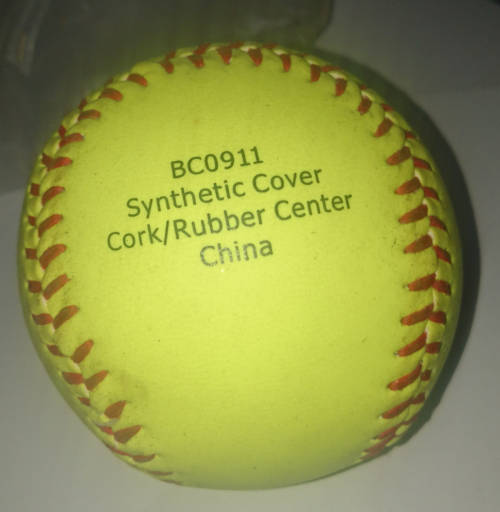 12" Winner Softball - Perfect for Training! - Cork Rubber Centre