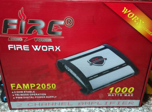 Late Entry - 1000W Bridge-able Fire-Worx Auto Amplifier with Cross-Over Adjustment