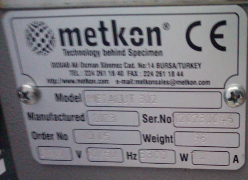 Metallographic Abrasive Cutter - Display - Please read - Collection  Only