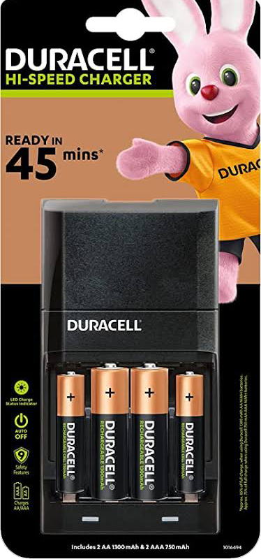 Duracell Hi-Speed Charger (45min Charge Time) Batteries Included