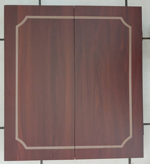 Tournament Size Puma Dart Board + Cherry Veneer Wood Cabinet (Please Read, Minor Cosmetic)