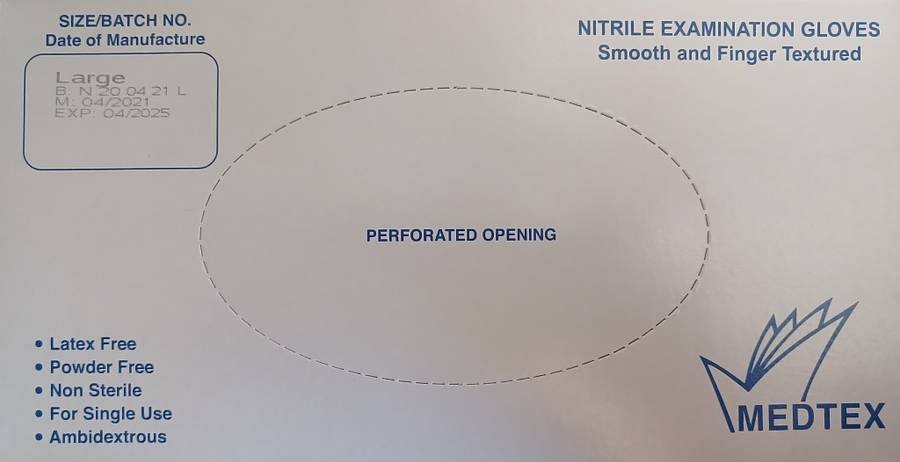(200 piece) Nitrile Powder Free Multipurpose Disposable Gloves (X-Large)