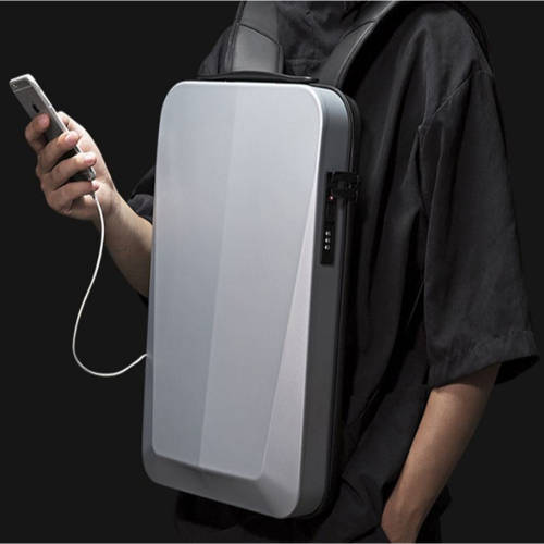 Fashion waterproof hard shell laptop bag mountaineering travel anti-theft backpack