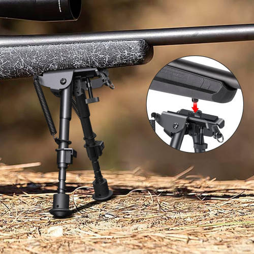 Hunting Rifle Bipod Adjustable Spring Return Mount