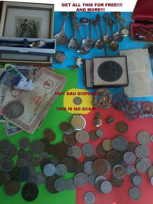 1931 SOUTH AFRICAN SIXPENCE- VERY RARE- HUGE BONUS!!!