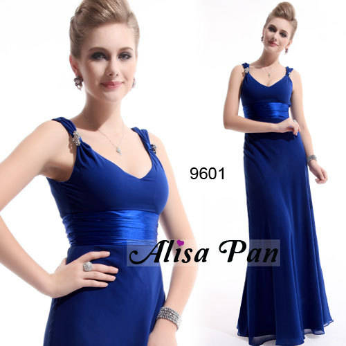 Blue full lenght evening dress size 18