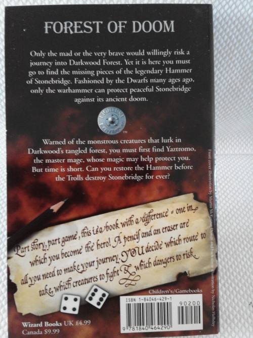 A FIGHTING FANTASY GAMEBOOK - FOREST OF DOOM