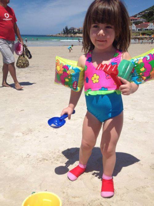 Kids Pink and red Aqua /Airline Socks/ Swim Sox /Beach Socks (Size  S) 9-10uk