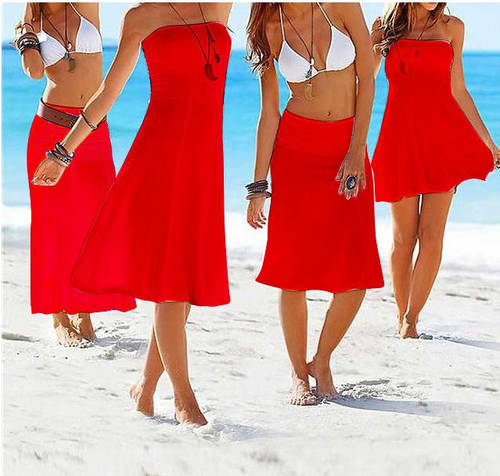 Red Beach 3 way Beach Dress Size S/M