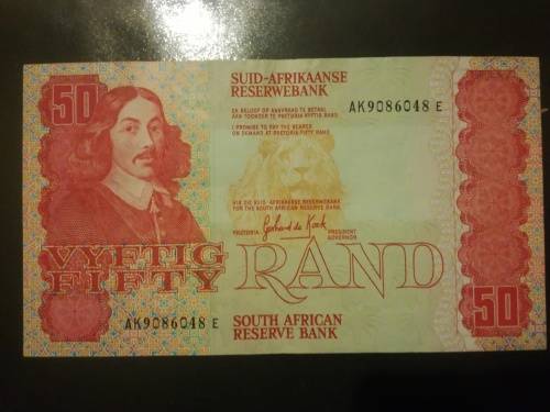 ***CRISP and UNC*** 1984 R50 Banknote - Dr GPC De Kock 3rd Series / 1st R50 printed