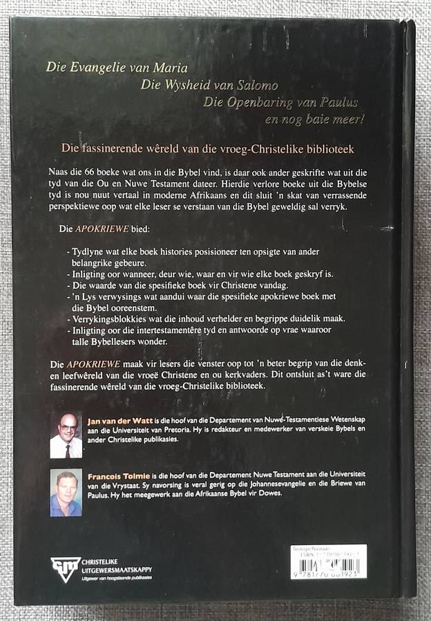 Apokriewe Ou en Nuwe Testament - Jan van der Watt & Francois Tolmie (Hardeband)