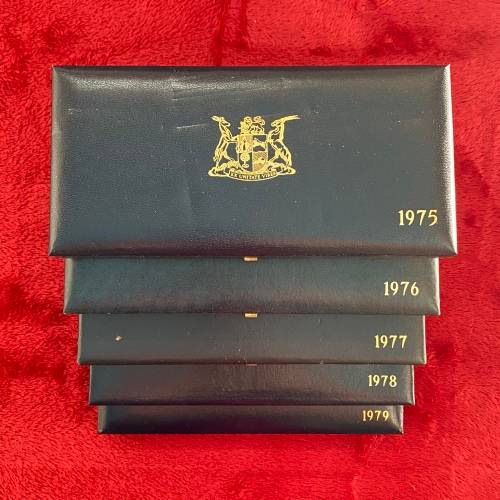 Nice Collection (5 Sets) of RSA 2nd Decimal Proof Sets [1975 to 1979]