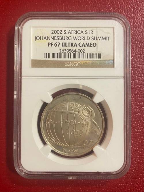 Graded RSA 2002 World Summit Silver R1: NGC PF67 Ultra Cameo