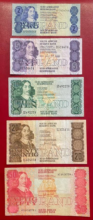 Nice Complete Collection (5) of GPC de Kock Notes