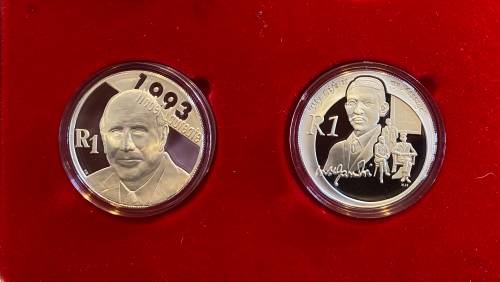 Pair of RSA Protea Proof Silver R1s - Bid per Coin