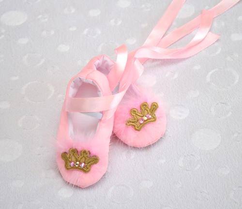 Baby shoes princess tiara ballet slippers
