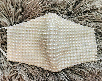 Designer Pearl Face Mask