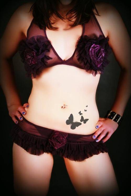 Beautiful Rose Bra and Panty Set in Baby Pink