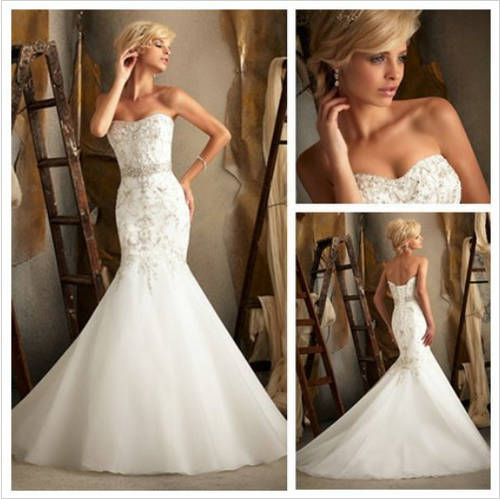 FREE SHIPPING-Ivory Organza With Embroidery Best Selling 2013 Bridal Gown Wedding Dress