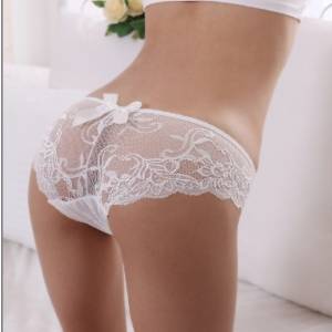 10 ON AUCTION!! Hot Lace Bowknot Underwear for Ladies - White