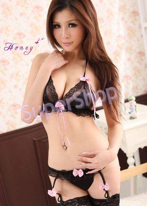 Erotic Sexy Bra Sets with Matching Garter Belt Panties