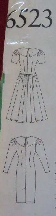 NEW LOOK PATTERNS 6523 WIDE COLLAR DRESS SEVEN SIZES IN ONE 6 - 18 COMPLETE