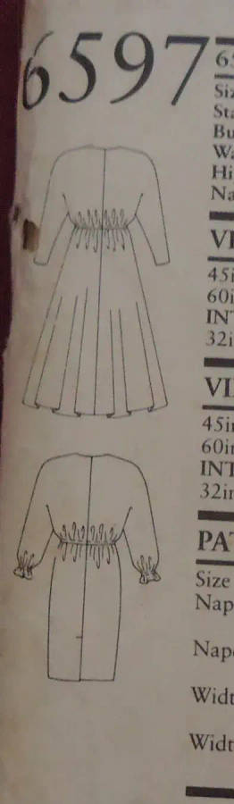 NEW LOOK PATTERNS 6597 DRESS WITH FLARED OR STRIAGHT SKIRT SIZES 8-20 COMPLETE