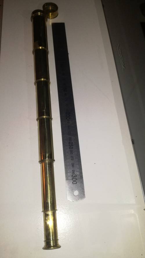 Antique Solid Brass Monocular , Extending 10cm to 40cm