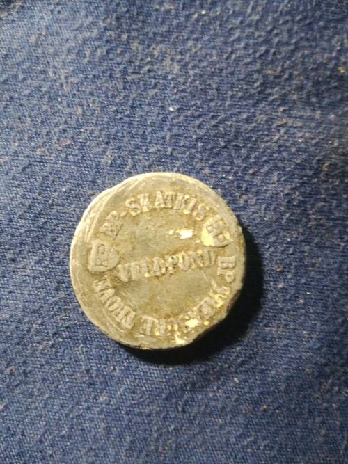 Very Rare/Collectable 1902 VELPOND BP SKATKIS TOKEN - COLLECTABLE - RARE