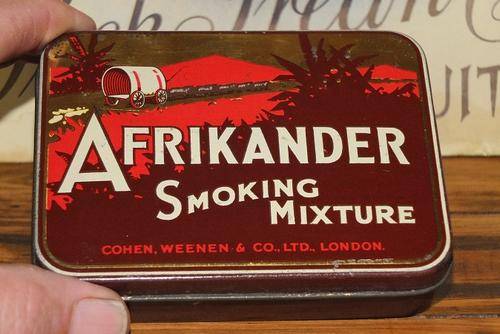 AFRIKANDER SMOKING MIXTURE VINTAGE TOBACCO TIN, C.W. & CO., LONDON.