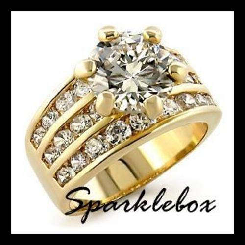 **6.40ct Gorgeous CZ Engagement Prong Setting Ring**SIZE 6