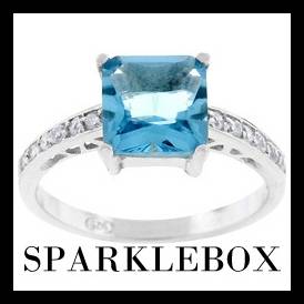 ***NEW STOCK R59 STARTING PRICE***BEAUTIFUL Aquamarine Prong Setting CZ Ring***SIZE 6