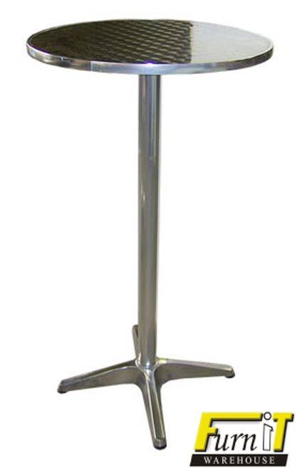 Cafe 2 Bar Table ROUND 60cm dim- S/steel & Alum...