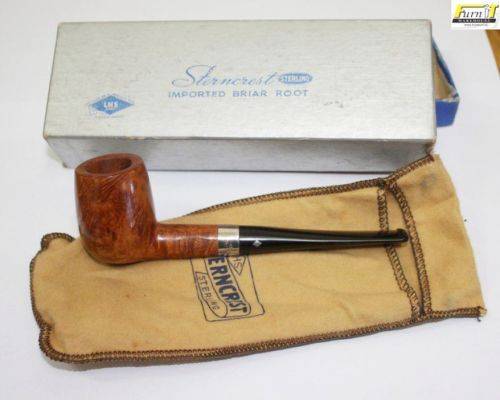Sterncrest Sterling Imported Briar Root (LHS) smoking pipe - Unused - RARE!