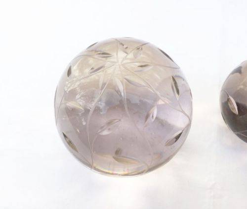 Set of 3 Cut Glass Paper Weights - Different sizes - Heavy