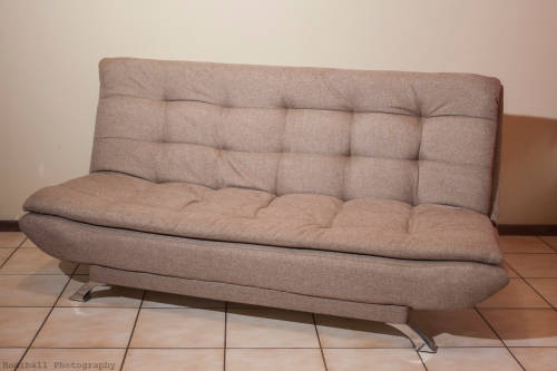 FABRIC Sleeper Couch LIGHT BROWN/ Sofa Bed