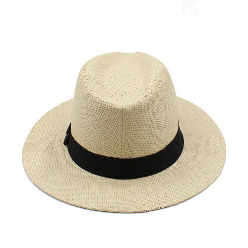 Panama fedora Summer Beach straw cream white sun hat