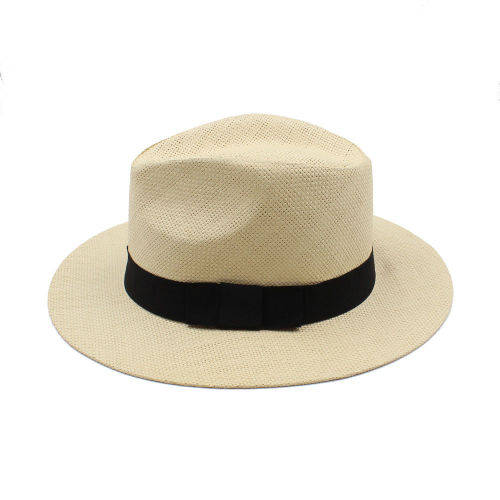 Panama fedora Summer Beach straw cream white sun hat