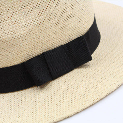 Panama fedora Summer Beach straw cream white sun hat