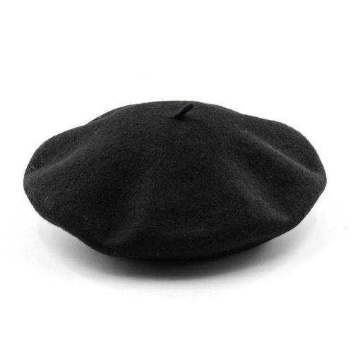 Beret Hat for Women Trendy French Style winter Solid Color Beanie Caps Warm in black,red, green