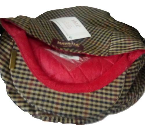 (FREE SHIPPING) FLAT CAP newsboy BERET TRADITIONAL XHOSA HAT for men-BROWN