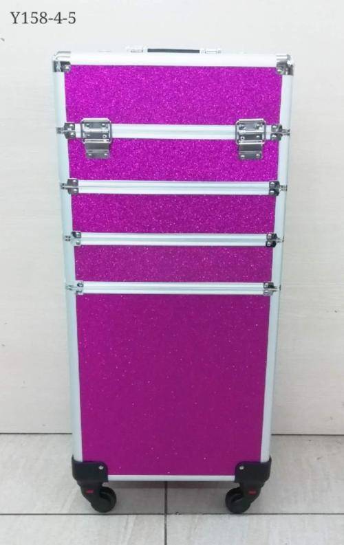 (PARIS) Toiletry cosmetics Makeup bag travel 4 in 1 Trolley Portable Professional Cosmetic Travel