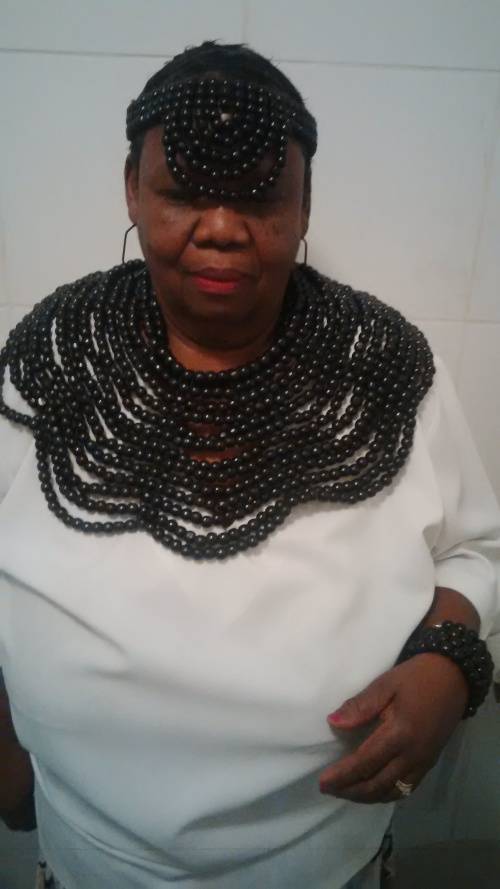 (FREE DELIVERY) 3 IN 1 Cleopatra african zulu xhosa handmade beaded Necklace, bracelet headnecklace